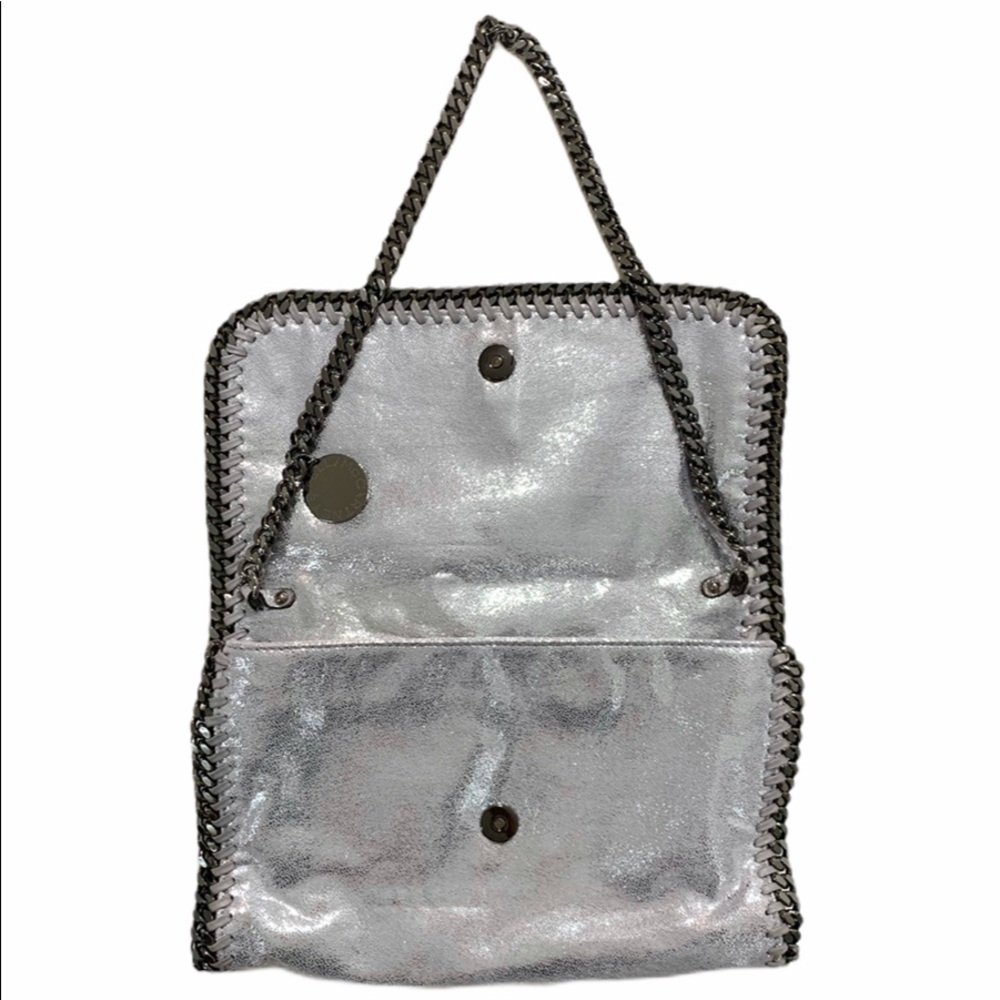 Stella McCartney Falabella Foldover Bag EUC Metallic Silver - Picture 7 of 17